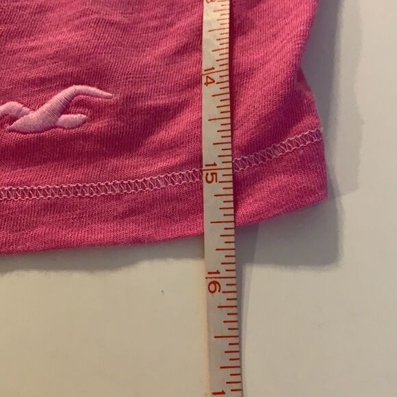 HOLLISTER vivid pink crop top with long sleeves and a scoop back neck - Picture 7 of 7